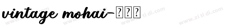 vintage mohai字体转换